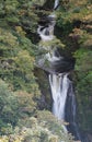 Waterfall, Mynach Falls, cascade, trees. In Autumn or Fall. Royalty Free Stock Photo